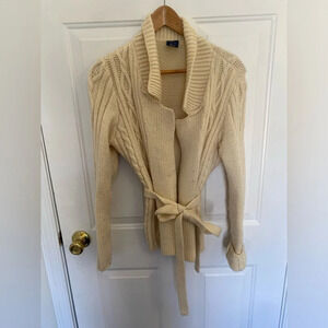 Vintage Paul James 100% wool cardigan medium coastal grandma nautical